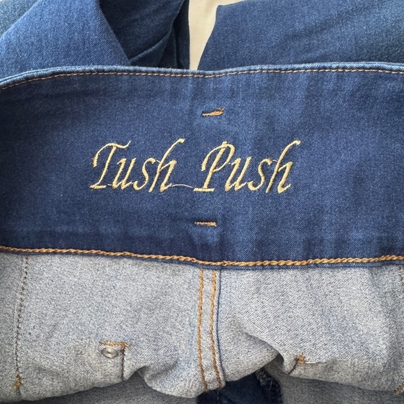 TUSH PUSH Jeans Women's Blue Jeans Size 17 High Waisted Retro Stretch - Picture 8 of 16